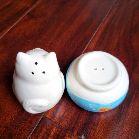 Vtg NEW Cat Salt & Pepper Shakers Cat Fish Salt & Pepper Shakers - Picture 10 of 15